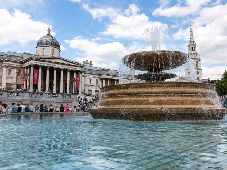 Trafalgar Square i National Gallery: trg i slike Londona